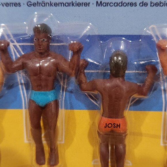 NPW Drinking Buddies Drink Markers, Wine Glass Charms for Parties Pack of 6 New - Picture 7 of 15